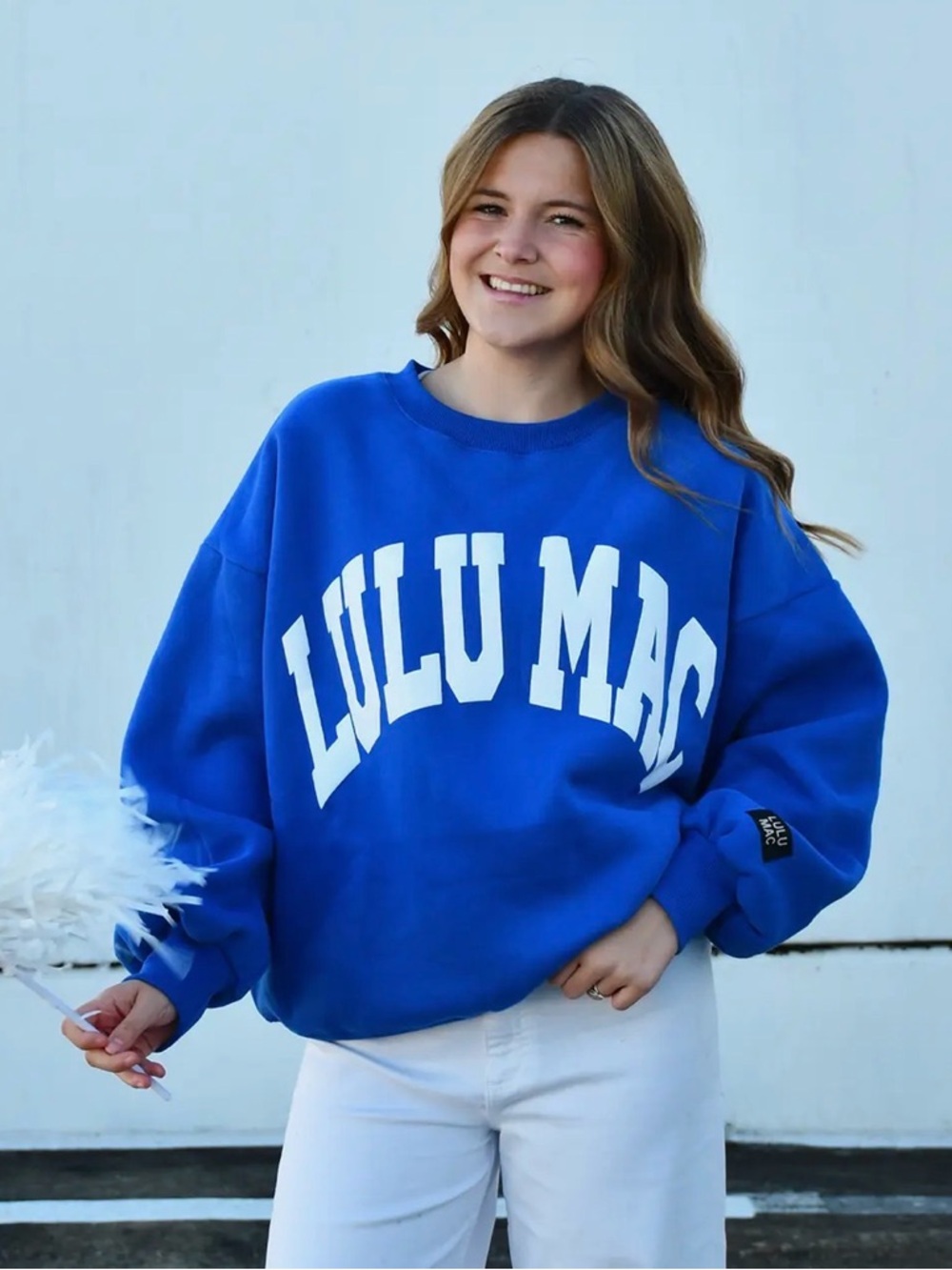 Lulu Mac Crewneck Sweatshirt-Blue